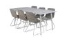 Imagine Masa de dining Polar 180 cm - Blat alb / Picioare albe + Scaun de dining Cirebon - Spălat alb_6