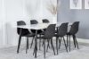 Imagine Masa de dining Polar - 180*90*H75 - Alb / Negru+Șezută de dining din plastic Polar - Picioare negre / Plastic negru_6