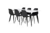 Imagine Masa de dining Polar - 180*90*H75 - Alb / Negru+Șezută de dining din plastic Polar - Picioare negre / Plastic negru_6