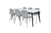 Imagine Masa de dining Polar - 180*90*H75 - Alb / Negru+Masa de dining Arctic - Picioare Gri - Plastic Gri_6