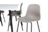 Imagine Masa de dining Polar - 180*90*H75 - Alb/Negru+Scaune de dining Arctic - Picioare Negre - Plastic Kaki_6