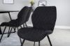 Imagine Masa de dining Marina - blat negru / picioare negre + Scaun de dining Gemma - picioare negre - material negru_6