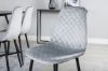 Imagine Marina Dining Table - Black top / Black Legs +Polar Diamond Dining Chair - Black Legs - Grey Velvet_6