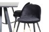 Imagine Masa de dining Marina - BLack top / Black Legs + Scaun de dining Velvet Brass - Black / Black_6