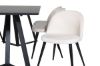 Imagine Marina Dining Table - Black top / Black Legs +Velvet Dining Chair - Beige / Black_6