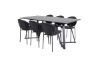 Imagine Va rog să traduceți complet Marina Dining Table - Black top / Black Legs +Vault Dining Chair - Black Legs - Black Fabric_6