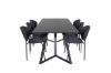 Imagine Va rog să traduceți complet Marina Dining Table - Black top / Black Legs +Vault Dining Chair - Black Legs - Black Fabric_6