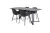 Imagine Masa de dining Marina - blat negru / picioare negre + Scaun plastic Comfort pentru dining - picioare negre - plastic negru_4