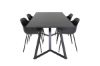 Imagine Masa de dining Marina - blat negru / picioare negre + Scaun plastic Comfort pentru dining - picioare negre - plastic negru_4