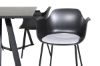 Imagine Masa de dining Marina - blat negru / picioare negre + Scaun plastic Comfort pentru dining - picioare negre - plastic negru_4