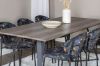 Imagine Masa de dining Marina - 180*90*H75 - Gri / Negru + Scaun de dining Vault - Picioare negre - Material imprimeu floral negru_6