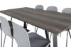 Imagine Masa de dining Marina - 180*90*H75 - Gri/Negru + Scaun de dining Arctic - Picioare gri - Plastic gri_6