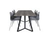 Imagine Masa de dining Marina - 180*90*H75 - Gri/Negru + Scaun de dining Arctic - Picioare gri - Plastic gri_6