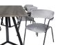 Imagine Marina Dining Table - 180*90*H75 - Grey / Black+Arrow armchair - Black Legs - Grey Velvet_6