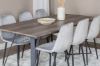 Imagine Marina Dining Table - 180*90*H75 - Grey / Black+Polar Diamond Dining Chair - Black Legs - Grey Velvet_6