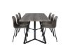 Imagine Masa de dining Marina - 180*90*H75 - Gri / Negru+Scaun de dining Arctic - Picioare Negre - Plastic Kaki_6