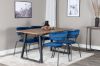 Imagine Inca Dining Table - 160/200*85*H75 - Oak / Black+Arrow armchair - Black Legs - Blue Velvet_4