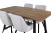 Imagine Inca Dining Table - 160/200*85*H75 - Oak / Black+Plaza Dining chair - Black legs - Light Grey Fabric_4