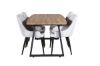 Imagine Inca Dining Table - 160/200*85*H75 - Oak / Black+Plaza Dining chair - Black legs - Light Grey Fabric_4