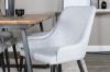 Imagine Inca Dining Table - 160/200*85*H75 - Oak / Black+Plaza Dining chair - Black legs - Light Grey Fabric_4