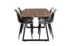 Imagine Masa de dining Inca - 160/200*85*H75 - Stejar / Negru + Scaun de dining din plastic Polar - Picioare negre / Plastic gri_4