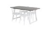 Imagine Inca Extentiontable - grey "oak" / white Legs+Bobby Windsor Dining Chair - White_4