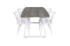 Imagine Inca Extentiontable - grey "oak" / white Legs+Bobby Windsor Dining Chair - White_4