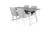 Imagine Inca Extentiontable - grey "oak" / white Legs+Plaza Dining chair - White legs - Light Grey Fabric_4