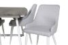 Imagine Inca Extentiontable - grey "oak" / white Legs+Plaza Dining chair - White legs - Light Grey Fabric_4