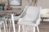 Imagine Inca Extentiontable - grey "oak" / white Legs+Plaza Dining chair - White legs - Light Grey Fabric_4