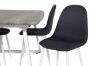 Imagine Inca Extentiontable - grey "oak" / white Legs+Polar Dining Chair - White Legs - Black Fabric_4