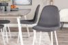 Imagine Inca Extentiontable - grey "oak" / white Legs+Polar Dining Chair - White Legs - Black Fabric_4