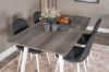 Imagine Inca Extentiontable - grey "oak" / white Legs+Polar Dining Chair - White Legs - Black Fabric_4