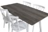 Imagine Inca Extentiontable - grey "oak" / white Legs+Mariette Windsor Chair - White_4