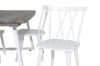 Imagine Inca Extentiontable - grey "oak" / white Legs+Mariette Windsor Chair - White_4