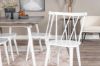 Imagine Inca Extentiontable - grey "oak" / white Legs+Mariette Windsor Chair - White_4