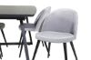 Imagine Inca Extentiontable - Black top / black Legs+Velvet Dining Chair - Light Grey / Black_4