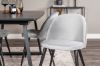 Imagine Inca Extentiontable - Black top / black Legs+Velvet Dining Chair - Light Grey / Black_4