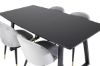 Imagine Inca Extentiontable - Blat Negru / Picioare Negre + Scaun de Masa Velvet Bronze - Gri Deschis / Negru_4