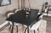 Imagine Inca Extentiontable - Blat Negru / Picioare Negre + Scaun de Masa Velvet Bronze - Gri Deschis / Negru_4