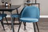 Imagine Inca Extentiontable - Black top / black Legs+Velvet Dining Chair - Blue / Black_4