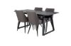 Imagine Inca Extentiontable - Black top / black Legs +Plaza - Dining chair - Black/Dark grey _4