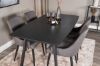 Imagine Inca Extentiontable - Black top / black Legs +Plaza - Dining chair - Black/Dark grey _4