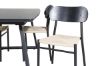 Imagine Inca Extentiontable - Blat negru / Picioare negre + Scaun de dining Polly - Negru / Natură _4