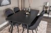 Imagine Tabel de extensie Inca - blat negru / picioare negre + scaun de lux pentru dining Velvet - picioare negre - material negru_4