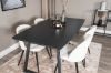 Imagine Inca Extentiontable - Black top / black Legs+Velvet Dining Chair Corduroy - Beige / Black_4