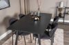 Imagine Inca Extentiontable - Black top / black Legs+Vault Dining Chair - Black Legs - Black Fabric_4