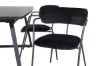 Imagine Inca Extentiontable - Black top / black Legs+Arrow armchair - Black Legs - Black Velvet_4