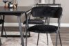 Imagine Inca Extentiontable - Black top / black Legs+Arrow armchair - Black Legs - Black Velvet_4