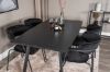 Imagine Inca Extentiontable - Black top / black Legs+Arrow armchair - Black Legs - Black Velvet_4